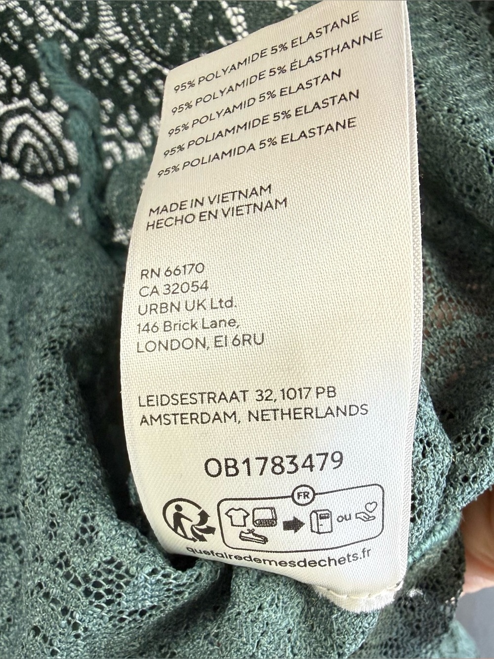 Free People Hold Me Close Green Lace Top - Picture 6 of 6